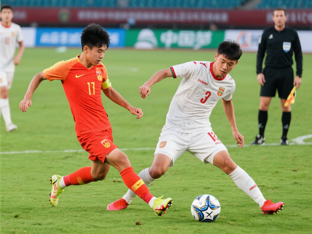 中国U22队顽强战平白俄罗斯U21队赛场争锋